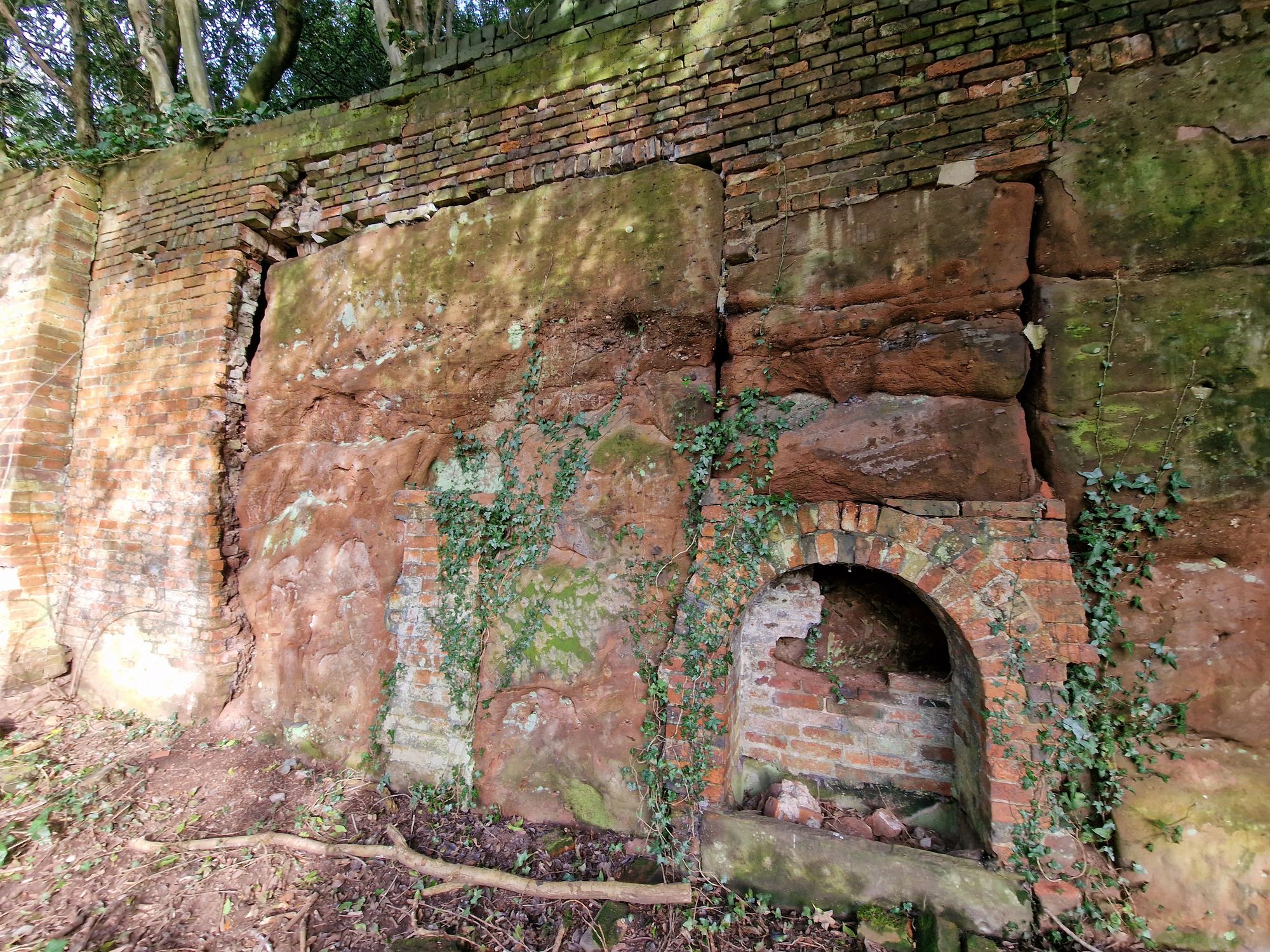 An old building is hidden behind Dilhorne Hall